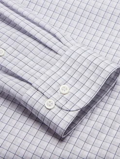 Dress Shirts|Patterned Dress Shirts-Joseph Abboud Classic Fit Plaid Dress Shirt Grey