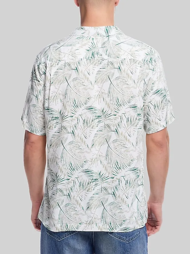 Button Up Shirts|Casual Shirts-Weatherproof Vintage Classic Fit Short Sleeve Camp Shirt Green