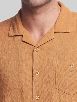 Button Up Shirts|Casual Shirts-Weatherproof Vintage Classic Fit Short Sleeve Camp Shirt Bright Blue