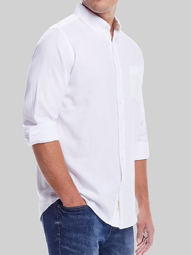 Button Up Shirts|Casual Shirts-Weatherproof Vintage Classic Fit Solid Country Twill Button Up Shirt Light Blue