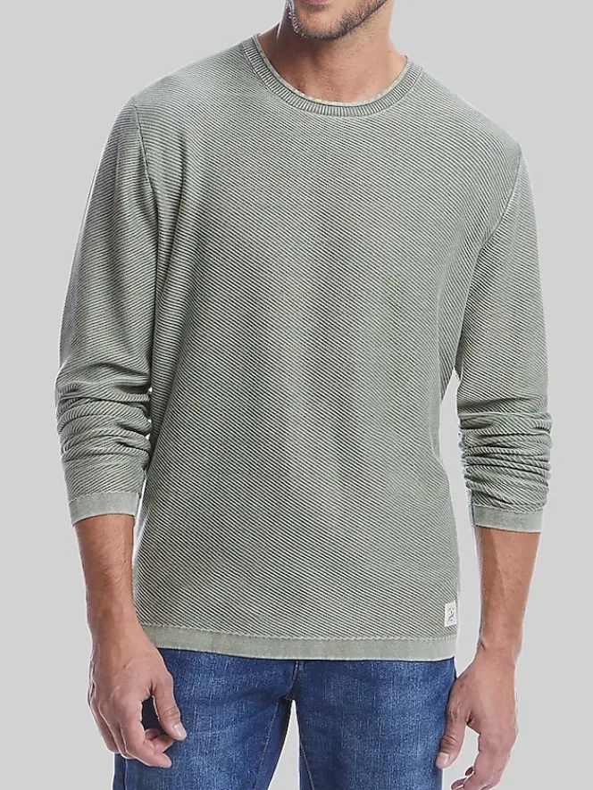 Sweaters-Weatherproof Vintage Classic Fit Twill Stonewash Sweater Med Blue