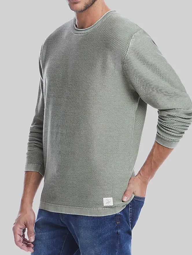 Sweaters-Weatherproof Vintage Classic Fit Twill Stonewash Sweater Med Blue