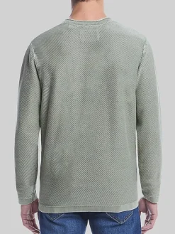 Sweaters-Weatherproof Vintage Classic Fit Twill Stonewash Sweater Med Blue