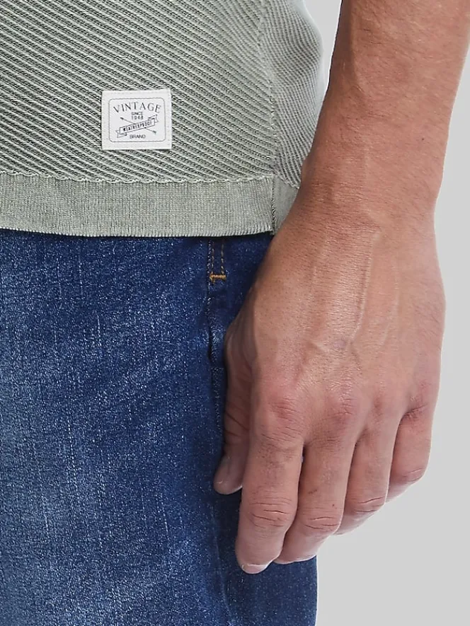 Sweaters-Weatherproof Vintage Classic Fit Twill Stonewash Sweater Med Blue