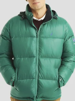 Outerwear-Nautica Classic Fit Waterproof Down Puffer Jacket Kelly Green