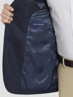 Big & Tall Sport Coats|Blazers-Joseph Abboud Classic Fit Wool Blend Blazer Black Solid