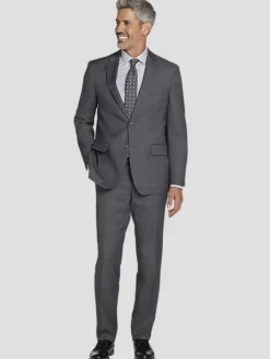 3-piece Suits|Suit Separates-Joseph Abboud Classic Fit Wool Blend Suit Jacket Gray Plaid