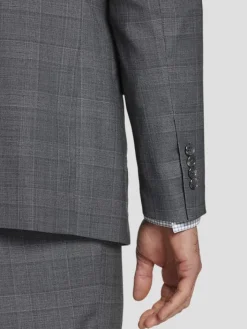 3-piece Suits|Suit Separates-Joseph Abboud Classic Fit Wool Blend Suit Jacket Gray Plaid