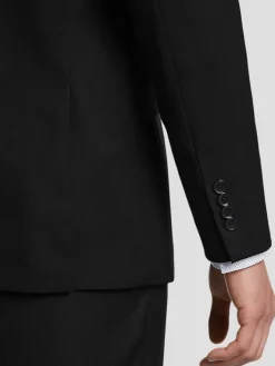 Big & Tall Suits|3-piece Suits-Michael Strahan Classic Fit Wool Blend Suit Jacket Black Solid