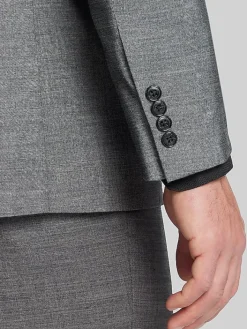 3-piece Suits|Suit Separates-Joseph Abboud Classic Fit Wool Blend Suit Jacket Black Solid