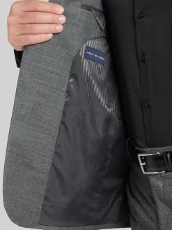 3-piece Suits|Suit Separates-Joseph Abboud Classic Fit Wool Blend Suit Jacket Black Solid