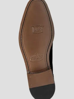 Oxfords|Casual Shoes-Florsheim Conetta Leather Cap Toe Oxfords Black