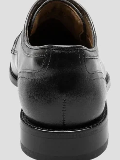 Oxfords|Casual Shoes-Florsheim Conetta Leather Cap Toe Oxfords Black