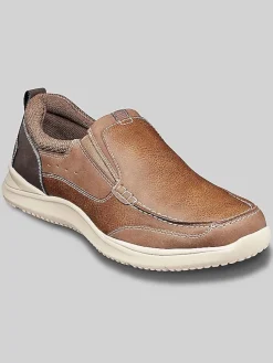 Loafers & Slip-ons|Casual Shoes-Nunn Bush Conway Moc Toe Shoes Dark Brown