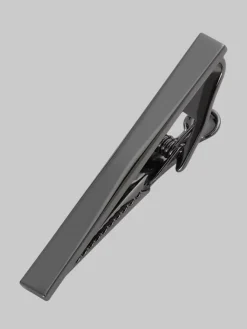 Tie Bars & Cufflinks|Jewelry-Pronto Uomo Curved Tie Bar Gunmetal Grey