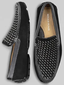 Loafers & Slip-ons-Donald Pliner Damiano Moc Toe Loafers Black