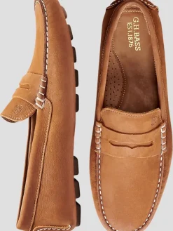 Loafers & Slip-ons|Casual Shoes-G.H.BASS Davis Drivers Cognac