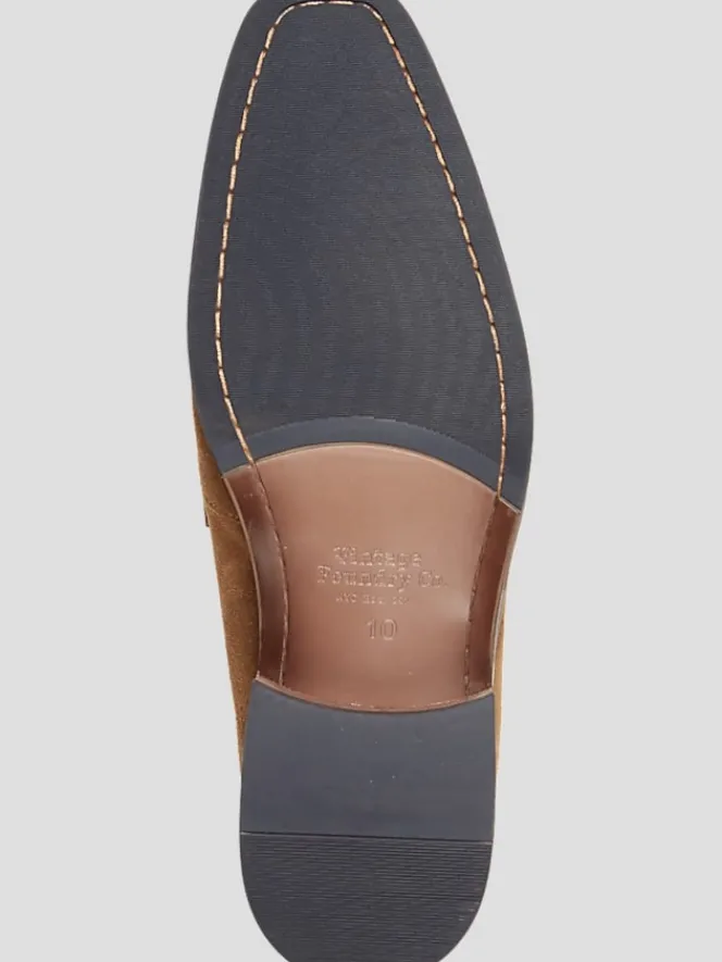 Loafers & Slip-ons|Dress & Formal Shoes-Vintage Foundry Davis Suede Moc Toe Penny Loafers Tan Suede