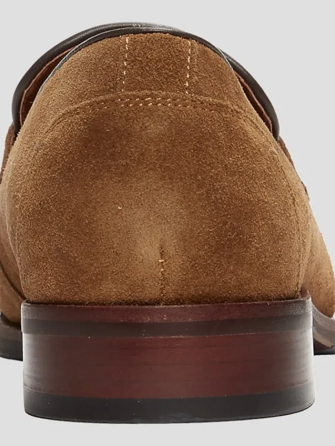 Loafers & Slip-ons|Dress & Formal Shoes-Vintage Foundry Davis Suede Moc Toe Penny Loafers Tan Suede