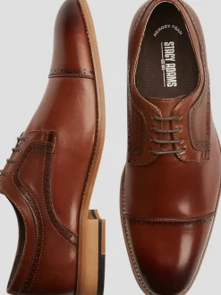 Oxfords|Dress & Formal Shoes-Stacy Adams Dickinson Cap Toe Oxfords Tan