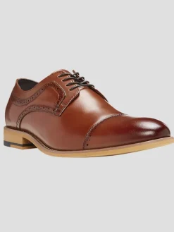 Oxfords|Dress & Formal Shoes-Stacy Adams Dickinson Cap Toe Oxfords Tan
