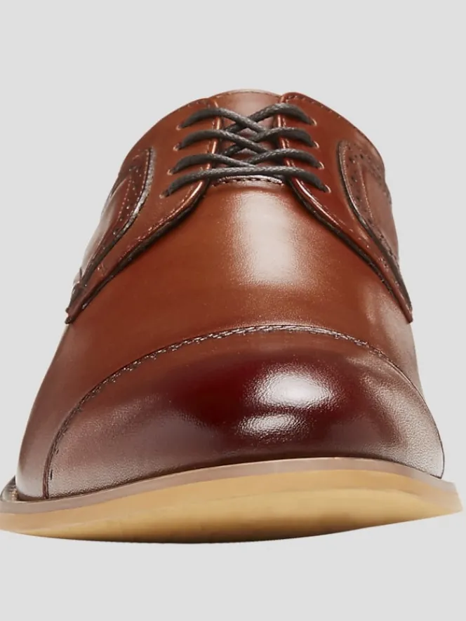 Oxfords|Dress & Formal Shoes-Stacy Adams Dickinson Cap Toe Oxfords Tan