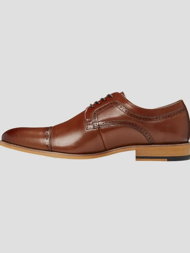 Oxfords|Dress & Formal Shoes-Stacy Adams Dickinson Cap Toe Oxfords Tan
