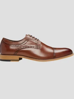 Oxfords|Dress & Formal Shoes-Stacy Adams Dickinson Cap Toe Oxfords Tan