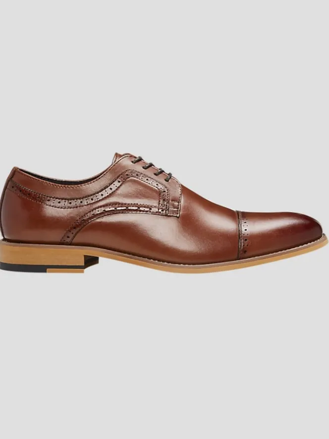 Oxfords|Dress & Formal Shoes-Stacy Adams Dickinson Cap Toe Oxfords Tan