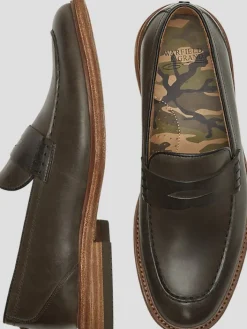 Loafers & Slip-ons|Dress & Formal Shoes-Warfield &Amp; Grand Diggs Leather Moc Toe Penny Loafers Charcoal