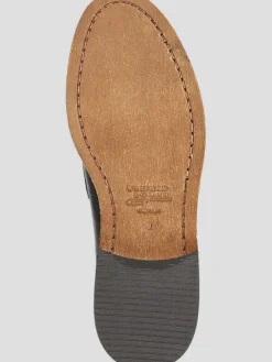 Loafers & Slip-ons-Warfield &Amp; Grand Dillinger Leather Moc Toe Penny Loafers Black