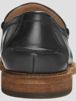 Loafers & Slip-ons-Warfield &Amp; Grand Dillinger Leather Moc Toe Penny Loafers Black