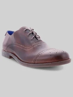 Oxfords|Dress & Formal Shoes-Bedstu Donatello II Cap Toe Oxfords Teak Rustic