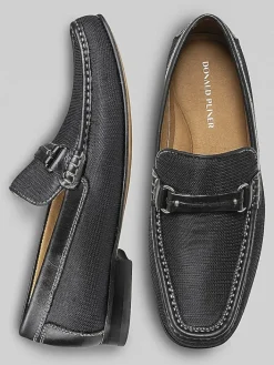 Loafers & Slip-ons-Donald Pliner Donnie Moc Toe Bit Loafers Black