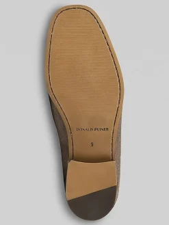 Loafers & Slip-ons-Donald Pliner Donnie Suede Moc Toe Bit Loafers Taupe