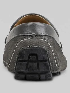 Loafers & Slip-ons-Donald Pliner Dorion Moc Toe Bit Loafers Gray