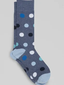 Socks-Egara Dot Socks Denim Heather