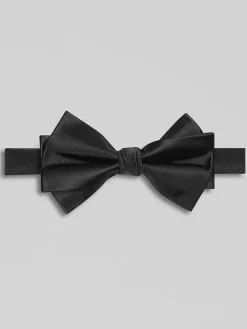 Formal Accessories|Bow Ties-Pronto Uomo Double Decker Pre-Tied Bow Tie Black