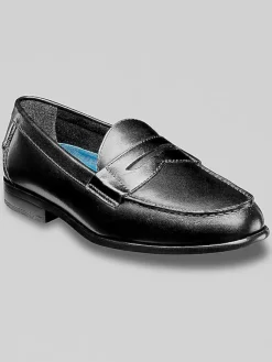 Loafers & Slip-ons-Nunn Bush Drexel Moc Toe Penny Loafers Black