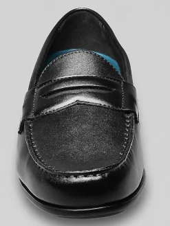 Loafers & Slip-ons-Nunn Bush Drexel Moc Toe Penny Loafers Black