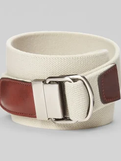 Belts-Joseph Abboud D-Ring Stretch Web Belt Black