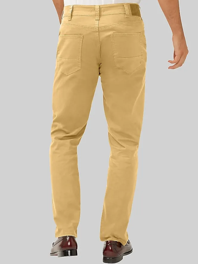 Casual Pants & Chinos|Casual Pants & Chinos-Silver Jeans Eddie Classic Athletic Fit Tapered Leg Essential Twill Pants Tan