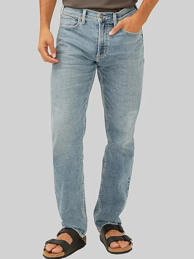 Jeans|Jeans-Silver Jeans Eddie Classic Athletic Fit Tapered Leg Luxe Heritage Jeans Medium Wash