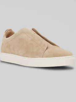 Sneakers|Casual Shoes-Awearness Kenneth Cole Elastic Band Slip-On Suede Sneakers Taupe