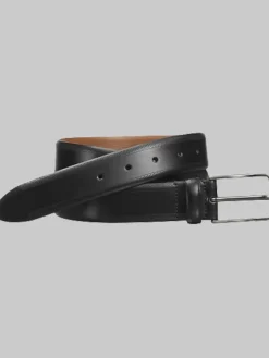 Belts-Johnston &Amp; Murphy Embossed Leather Belt Black