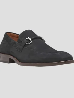 Dress & Formal Shoes|Loafers & Slip-ons-Johnston &Amp; Murphy Everett Suede Horsebit Loafers Black