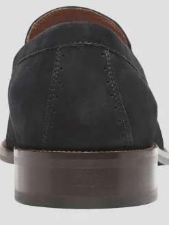 Dress & Formal Shoes|Loafers & Slip-ons-Johnston &Amp; Murphy Everett Suede Horsebit Loafers Black