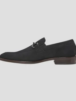 Dress & Formal Shoes|Loafers & Slip-ons-Johnston &Amp; Murphy Everett Suede Horsebit Loafers Black
