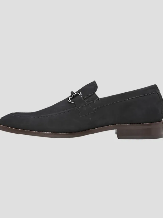 Dress & Formal Shoes|Loafers & Slip-ons-Johnston &Amp; Murphy Everett Suede Horsebit Loafers Black