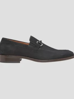 Dress & Formal Shoes|Loafers & Slip-ons-Johnston &Amp; Murphy Everett Suede Horsebit Loafers Black
